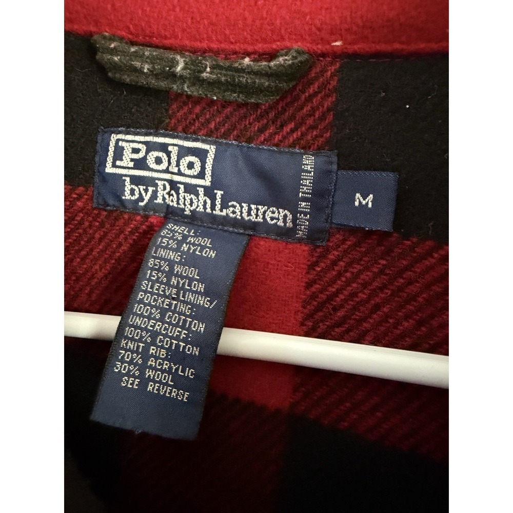 Vintage Polo Ralph Lauren Wool Hunting Jacket Size M VTG Red Heavy 1980s - Picture 7 of 15
